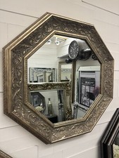 Pewter Antique Octagon Mirror