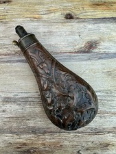 Antique  Patent Brass & Copper Powder Flask