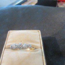 Beautiful Antique Quality 18ct Gold, Plat & 0.75ct Five Stone Diamond Ring