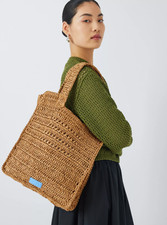 John Lewis North/South Raffia Tote Bag, Natural