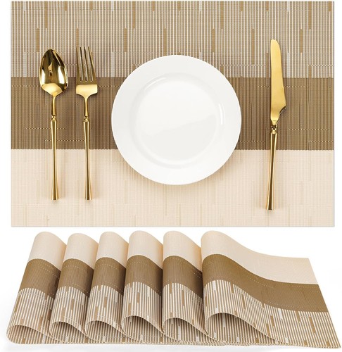 Placemats set vinyl woven - 6,