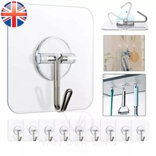 20x Self Adhesive Hooks Strong Sticky Stick on Wall Door Hang Holder Removable