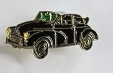 Black Morris Minor Convertible Pin Badge 31 x 21 mm