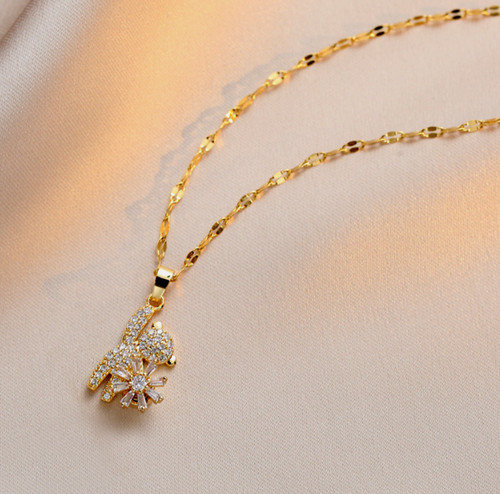 Titanium gold spin flower - gold,