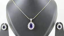 Gold Tone Immitation Blue