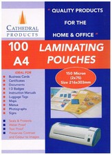 Cathedral A4 150 Micron Laminating Pouch Pouches Heated 1000 2000 Best Quality