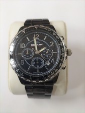 ROTARY AQUASPEED UB00014/19 AQUA SPEED CHRONOGRAPH MEN'S DIVE WATCH, BLACK, USED