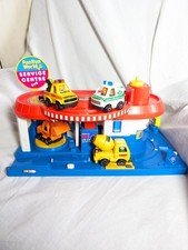 Retro 90s Tomy Fun Run World car wash and service centre with vehicles playset
