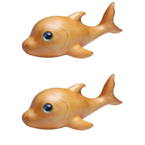 Wood carving dolphin - dolphin, figurine