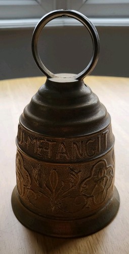 Large brass bell marked - large,