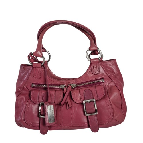 Vtg dkny leather handbag y2k - dkny,