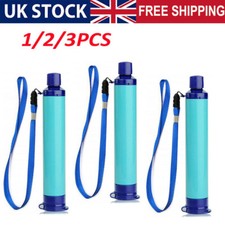 1-4x Portable Camping Hiking Emergency Life Survival Purifier Water Filter Straw