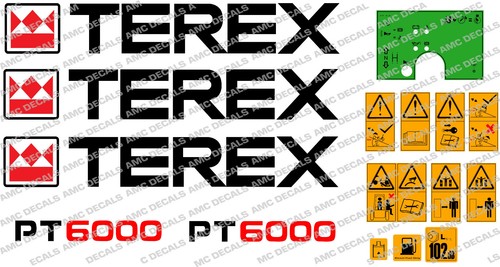 Terex pt6000 dumper decals - dumper,