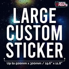 Custom Large Vinyl Stickers Personalised Car Van Laptop Window Decal Text Logo