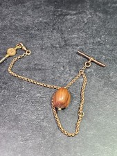 Antique rolled gold watch chain, with nut!