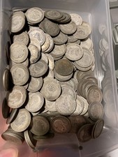 Pre 1947 British Shillings 50% Silver Coins George V Old UK 9 coins in run