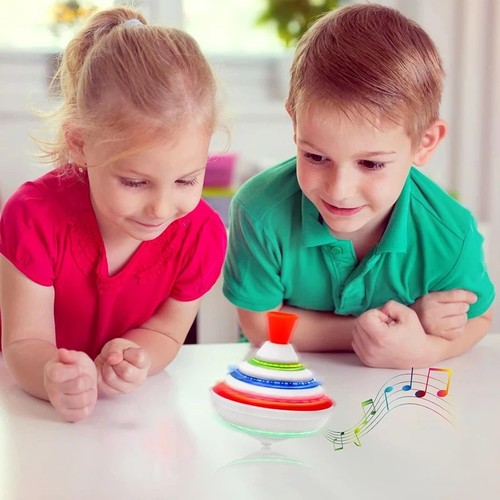 Push down spinning top toy - top,