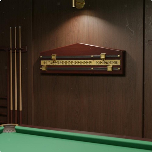 Hardwood billiards scoreboard - billiards,