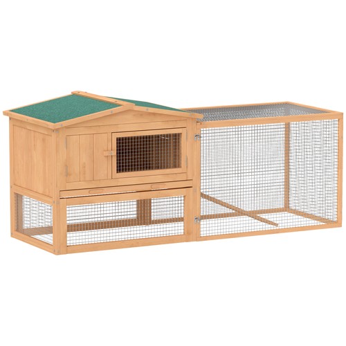Pawhut rabbit hutch guinea - pawhut, hutch,