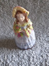 W H Goss Figurine Lady In Blue Dress