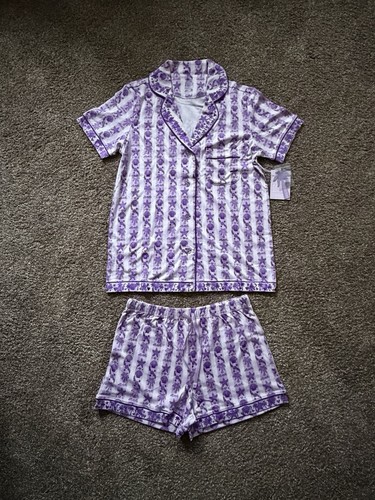 Pink palm puff pajamas - palm,