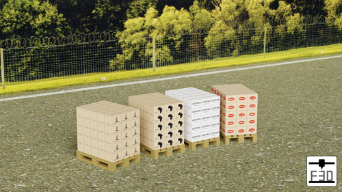 Pallet loads cardboard - of,