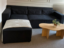 Black Fabric Corner L shaped