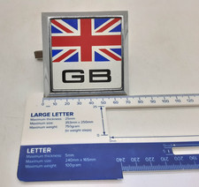 Vintage GB / Union Jack Car Grill Badge