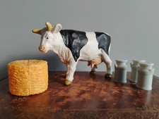 Dairy Cow Hay Bale Milk Churn Bundle Farm Toy Figures Farmyard Animals Bullyland
