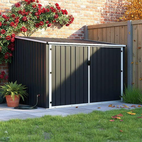 Heavy duty metal garden shed - metal,