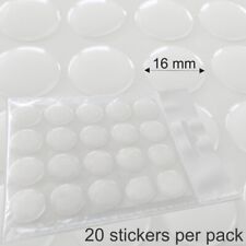 16 mm 5/8" Clear Transparent Round Epoxy Dome Gel Resin Stickers Self Adhesive