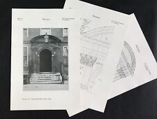 London Kings Bench Walk drawing plan Building design architecture Doorway 1907