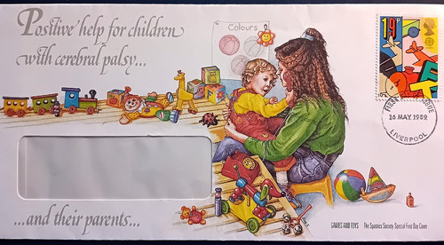 Fdc 1989 19p - 19p, toys
