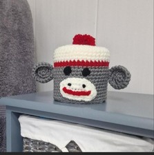 Handmade Crochet Sock Monkey