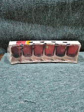 6 x Vintage Ruby Red Luminarc