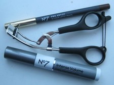 Mascara, eyeliner, eyelash