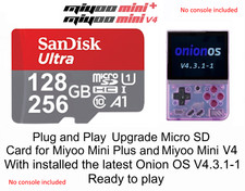 Miyoo Mini Plus & V4 Plug & Play Upgrade 128GB/256GB Micro SD Card with Onion OS