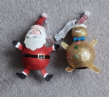 Two Spring Tin Christmas Tree