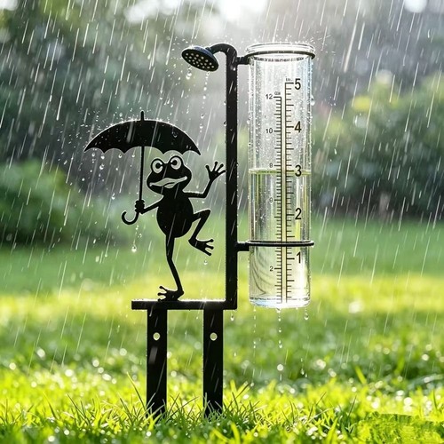 Rain gauge stake iron - rain,