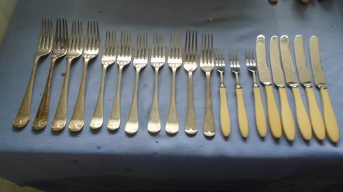 Vintage cutlery forks spoons - cutlery,