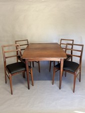Mid Century Rectangular Teak Table And 4 Chairs Richard Hornby Retro Dining