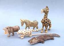Vintage dolls house nursery toy zoo animals.