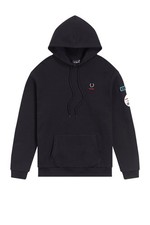Fred Perry x Raf Simons Patched Overhead Hoodie Black Size M