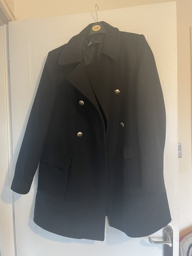 Zara black military - military, coat