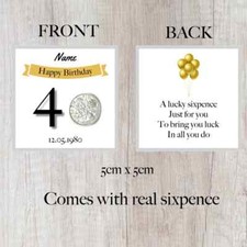 Personalised Lucky Sixpence