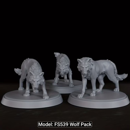 Set 3x wolves wolf pack - 3x,