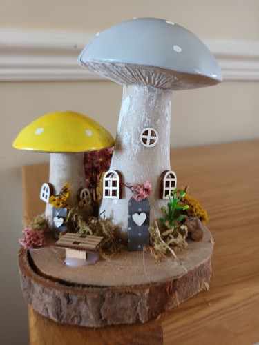 Handcrafted wooden toadstool - handcrafted,