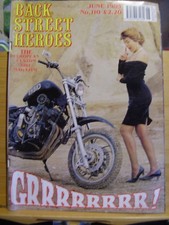 VINTAGE BSH BACK STREET HEROES MOTORCYCLE BIKE MAG JUNE 1993 #110 CHIEFTAINS MCC