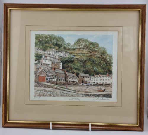 Clovelly print picture - clovelly,