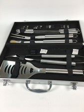 16pc Stainless Steel BBQ Tool Set with Aluminium Case | Grill Utensils Kit